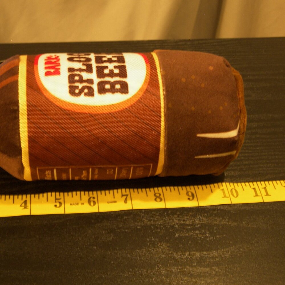 Bark Sploot Beer Plush Toy - Brown and Orange - Picture 4 of 5